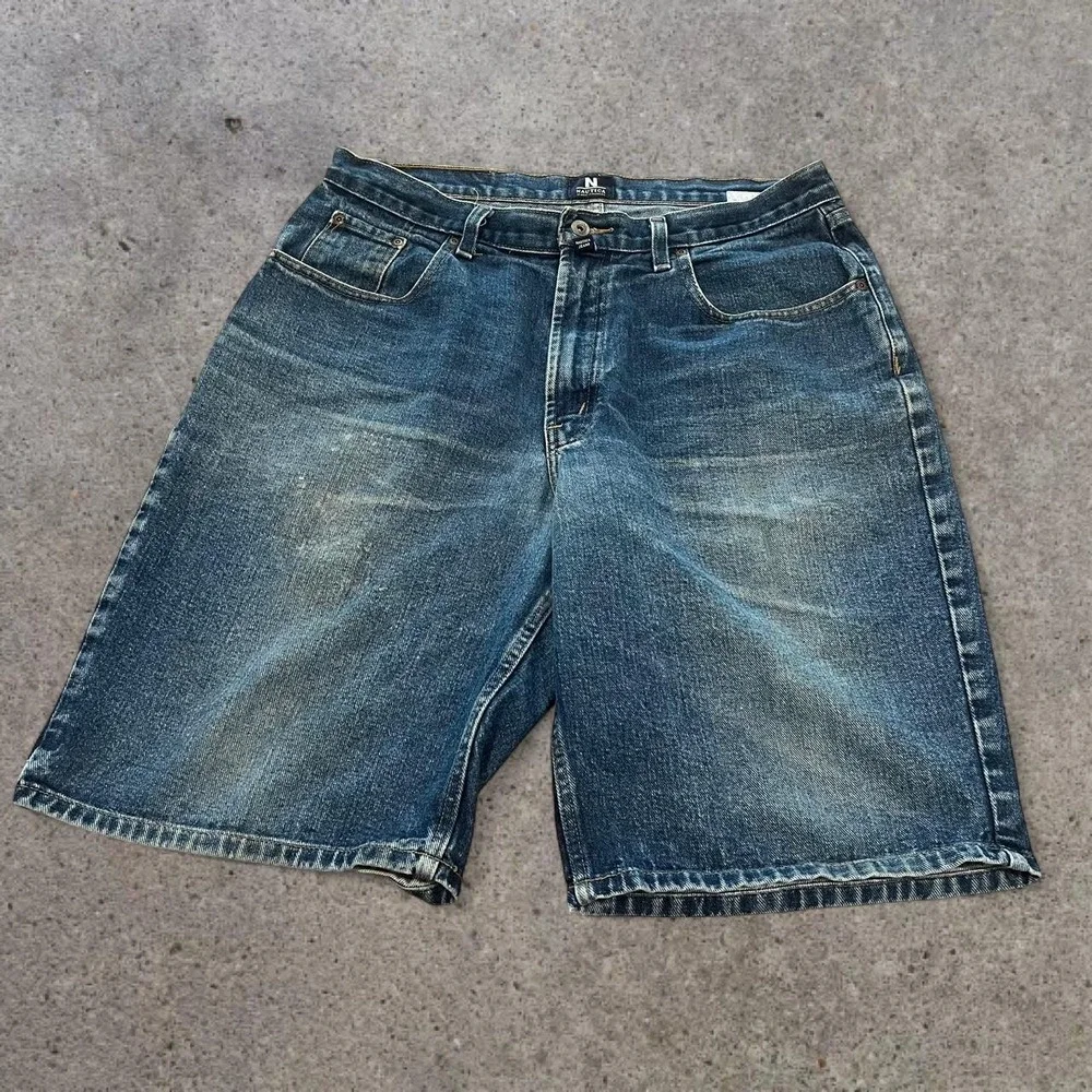 Vintage 2000s Nautica Denim Shorts Men's Baggy Y2K Grunge Skater 36 Jorts